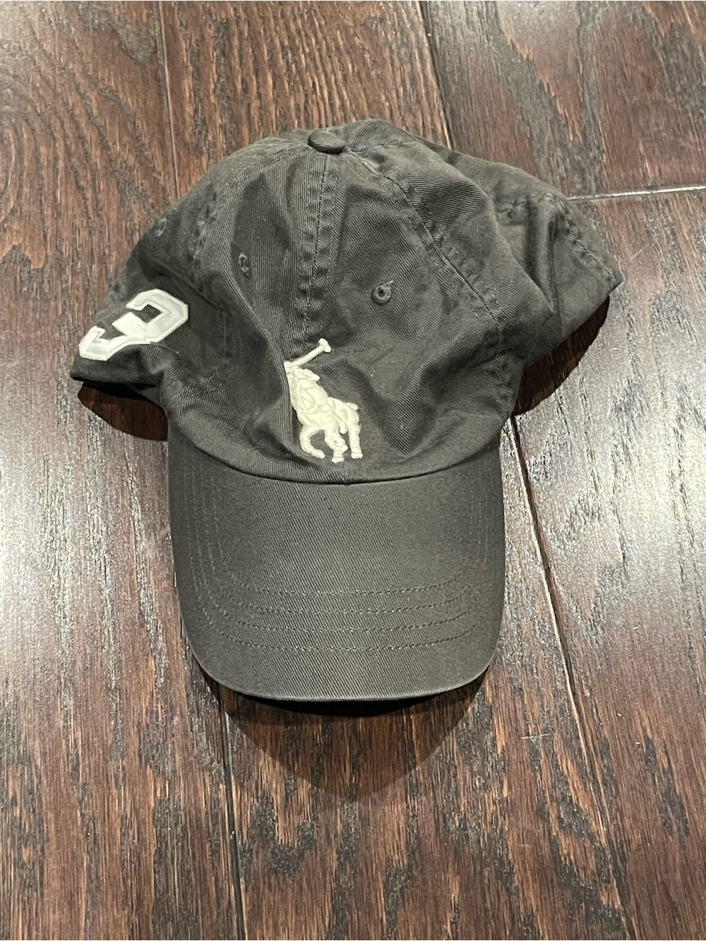Polo Ralph Lauren Big Pony #3 Black WashAdjustable Hat Cap